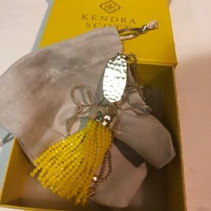 Kendra Scott new in box yellow tassels necklace
